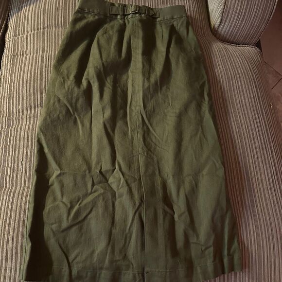 NWT Uniqlo Ines de La fressange olive skirt 6 - Picture 9 of 9